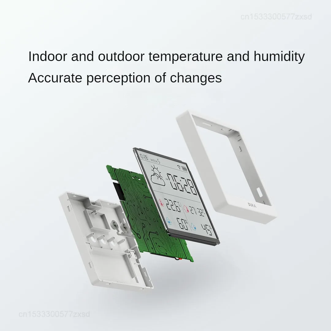 Imagem -05 - Xiaomi-duka Smart Home Wifi Sensor de Temperatura e Umidade do Tempo Relógio Interno Higrômetro Termômetro Display Digital Lcd