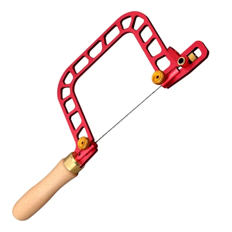 Aluminum Alloy Frame Coping Saw, Curve Drawing Wire Saw with Diamond Wire for Woodworking, Ceramic, Grass & Precision Cutting
