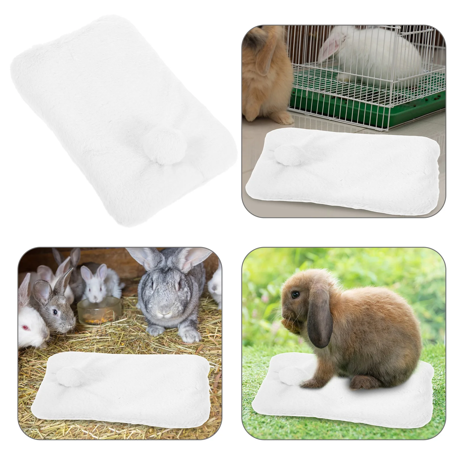 

Cozy Rabbit Mat for Cages Small Animal Warm Bed Soft Cotton Pet Blanket Nonslip Design Easy Clean Guinea Pig Hamster