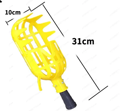 Yellow Polypropylene Fruit Picker Lightweight Reusable Ergonomic for Garden Harvesting Orchard Farm Food Safe Tool 1PC