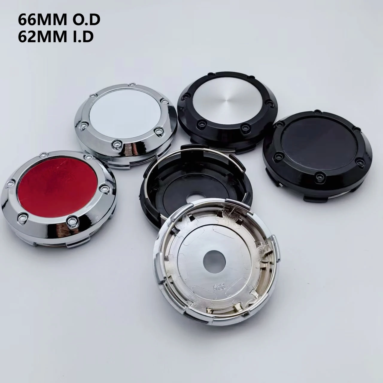 

4pcs 66MM Clips 62MM No Logo Emblem Car Wheel Center Caps Wheel Hub Dust Caps Rim Hubcaps Cover Replace Car Accessories