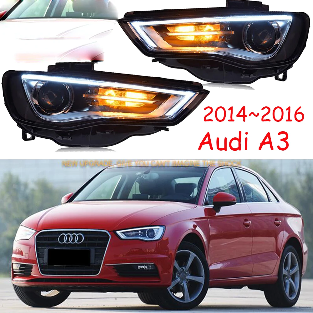 Car Styling bumper headlamp For Audi A3 headlight 2014-2016 For A3 head lamp led DRL front Bi-Xenon Lens hi lo HID A3 taillight