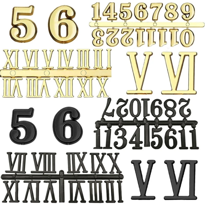 3CM Clock Number Accessories Arabic Number Roman Numerals Clock Part Widely Used for Various Clock Types 37JD