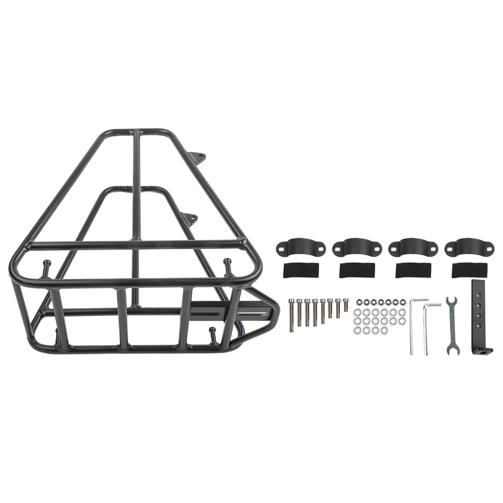 For Bike Commuting Aluminum Alloy Bike Rack Bike Backpack Rack High Load Capacity Trapezoid Shape Fatigue Resistance