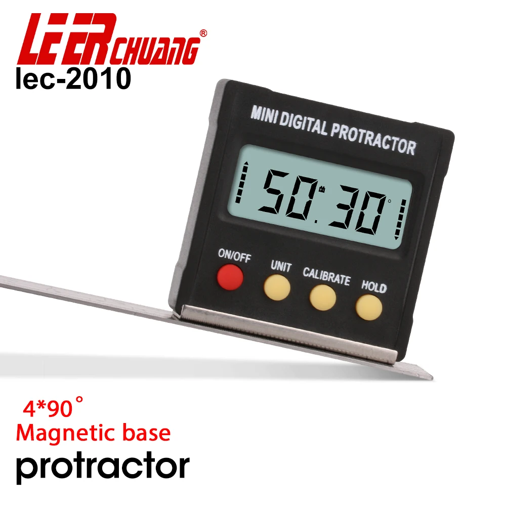 

LEERCHUANG Angle Protractor Bevel Finder 360 Degree Tilt Measuring/Woodworking Tools Electronic Protractor Inclinometer Tester