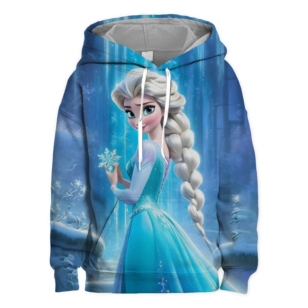 Disney Elsa Princess Hoodies kids Sweatshirt Snow White 3D Printed  Children's hoodies Sweatshirt Girls' Clothing Hot Selling