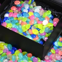 100 Pcs Luminous Rock, Stone Luminous Dark Garden Pebbles, Sidewalk Fish Tank Decoration, Aquariums, Fish Tanks loom 2