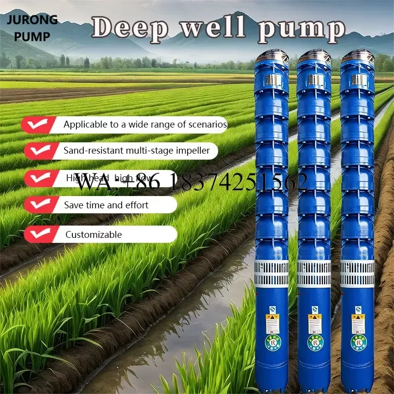 Wmwmnu for Deep Well Pump Solar Powered Submersible Water Pumps Head 300 Meter