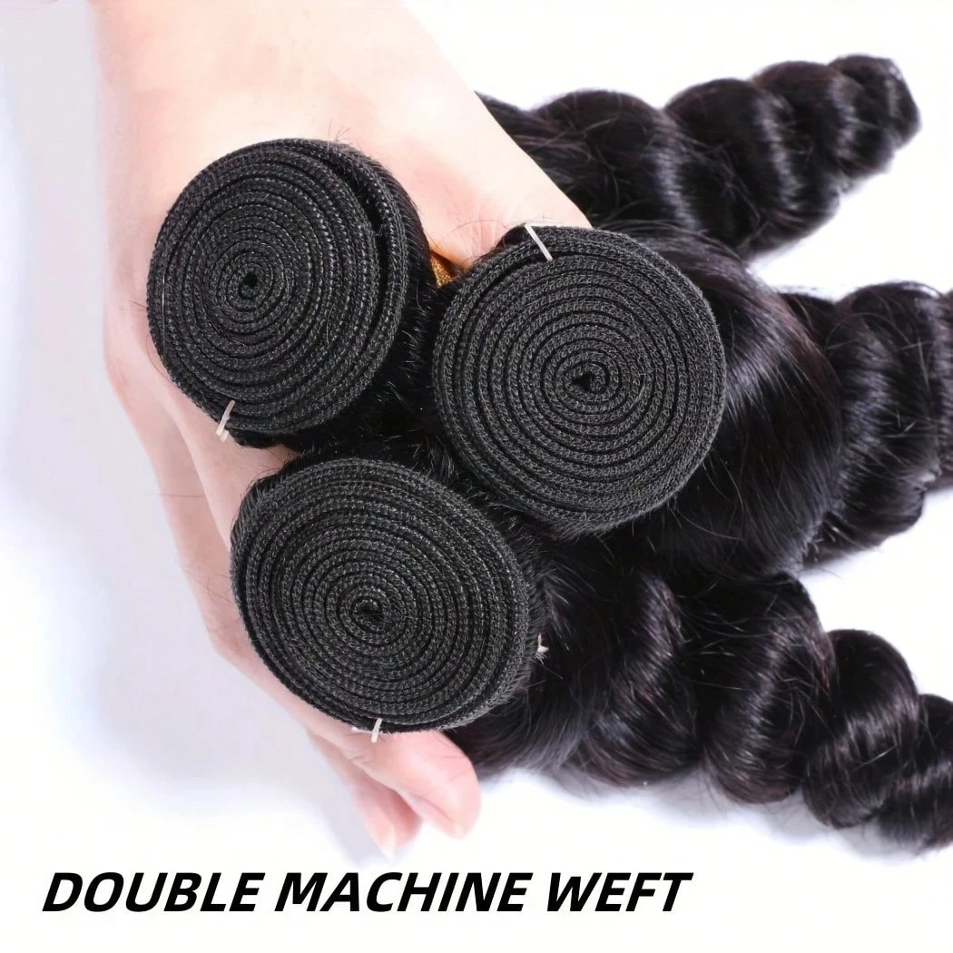 Fasci di capelli umani a onda sciolta 12A 14-34 pollici capelli umani al 100% 3/4/5 pacchi estensione brasiliana dei capelli colore naturale per le donne