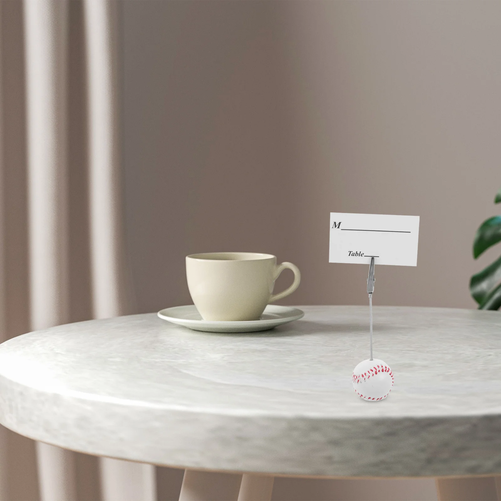 

10Pcs Resin Baseball Card Holders Table Number Clips for Sports Themed Parties Event Decor Place Card Holder Name Stand Memo