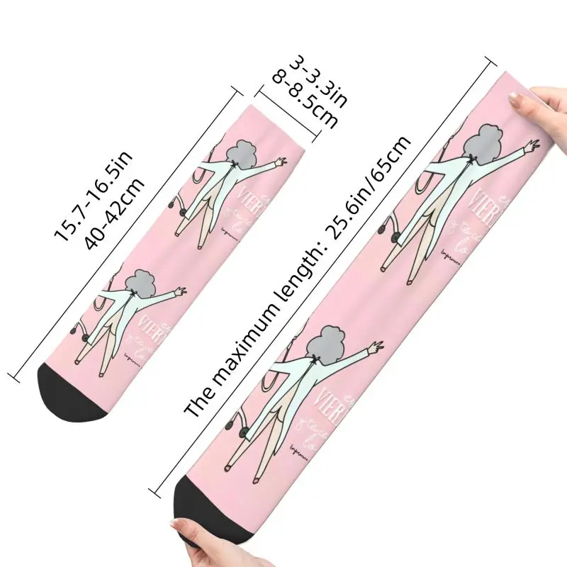 Enfermera En Apuros Doctor Nurse Medical Dress Socks Men Women Warm Funny Novelty Crew Socks