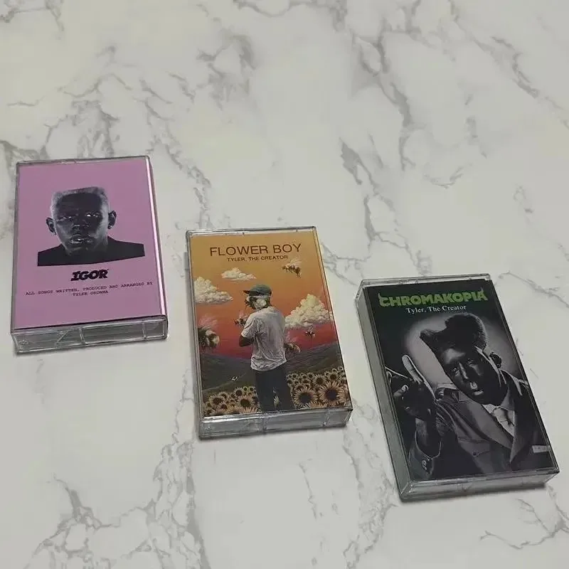 

Tyler The Creator Flower Boy CHROMAKOPIAIGOR Music Magnetic Tape Greatest Hits Album Cassette Cosplay Walkman Car Recorder