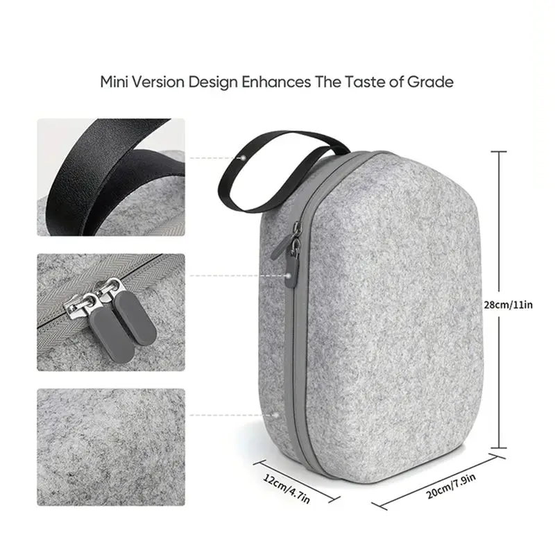 B76B Hard Carrying Case for Oculus Quest 2 Basic/for Elite VR Gaming Headset and Touch Controller Accessories EVA Storage Box