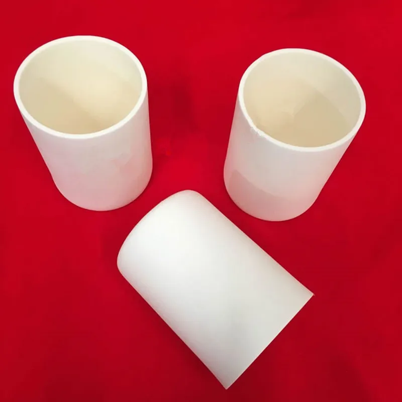 99% Alumina Corundum Crucible with High Temperature Resistance of 1600 ° C Lab 1300ml 1500ml Cylindrical Alumina Crucible