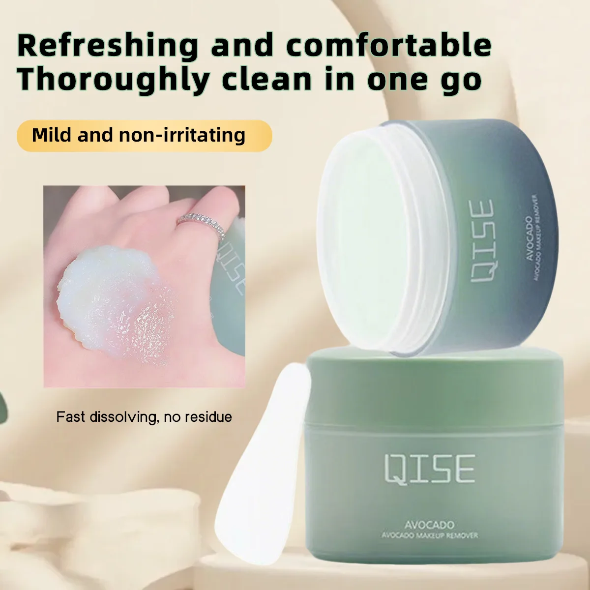 クレンジングバームは、2 in 1のクレンザーとリムーバーで、深く洗浄し、乳化しやすく、乾燥せずに潤いを与えます。