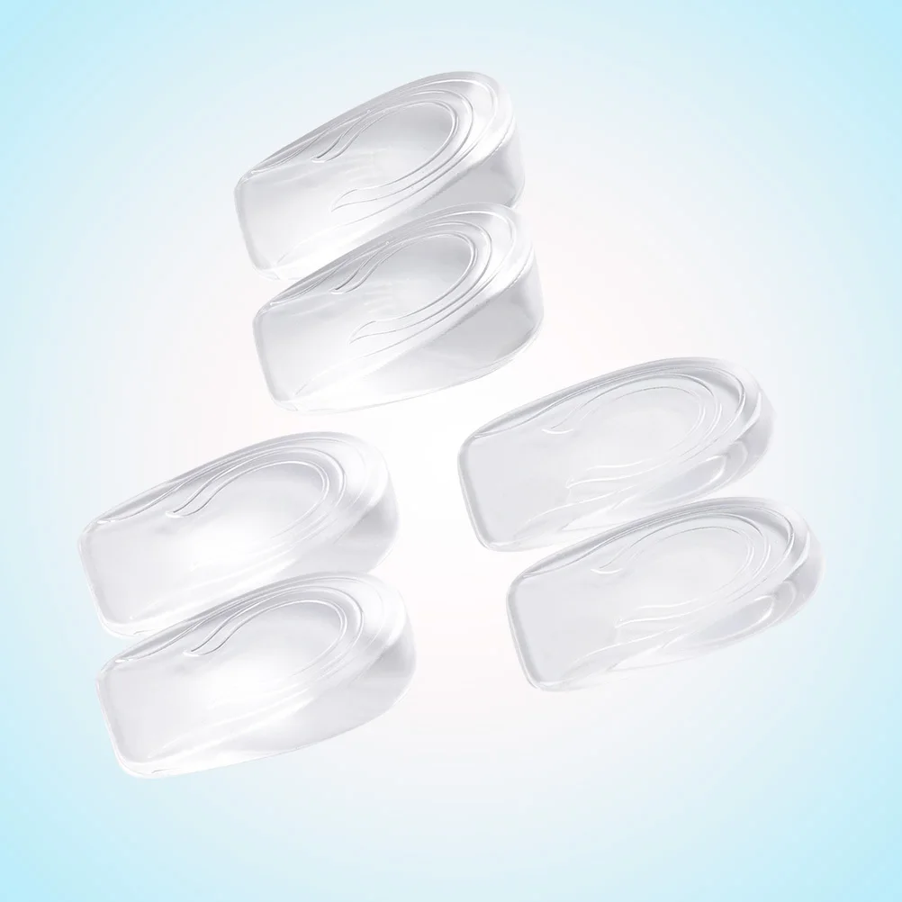 1pc Clear Heel Lift Insert 1Cm 2Cm 3Cm Height Increase Gel Insoles Invisible Shoe Lifts For Men Women Foot Care Tool