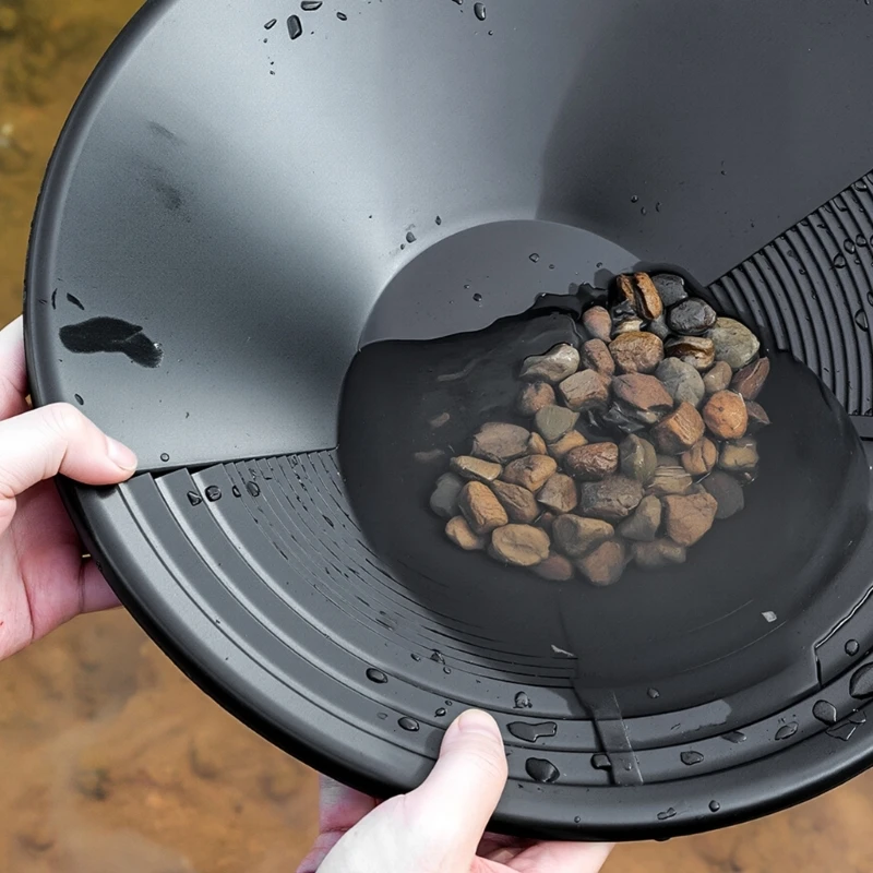 Efficient 3 Riffle Gold Washing Pan Design For Rapid Water Flows Processing
