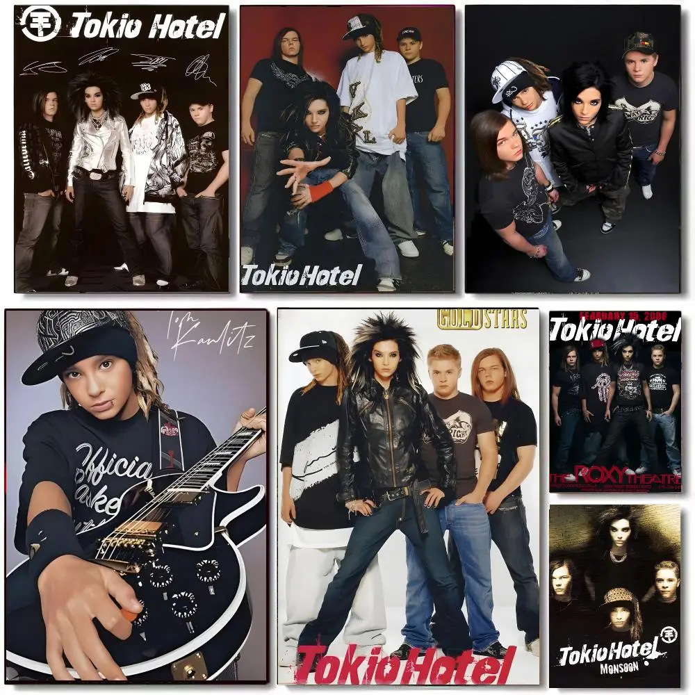 T-Tokio Hotel Rock Band Poster High Quality Bedroom Living Room Aesthetic Wall Decoration Painting Stickers Gift