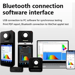 Spettrometro Bluetooth Wireless misuratore di luce da HPCS-330 LUX misurazione dello spettro analizzatore di spettro a Led