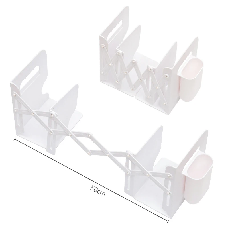 Intrekbare Boekensteunen Voor Planken Boek Ondersteuning Stand Verstelbare Boekenplank Met Pennenhouder Desk Organizer Map Boek Stoppers