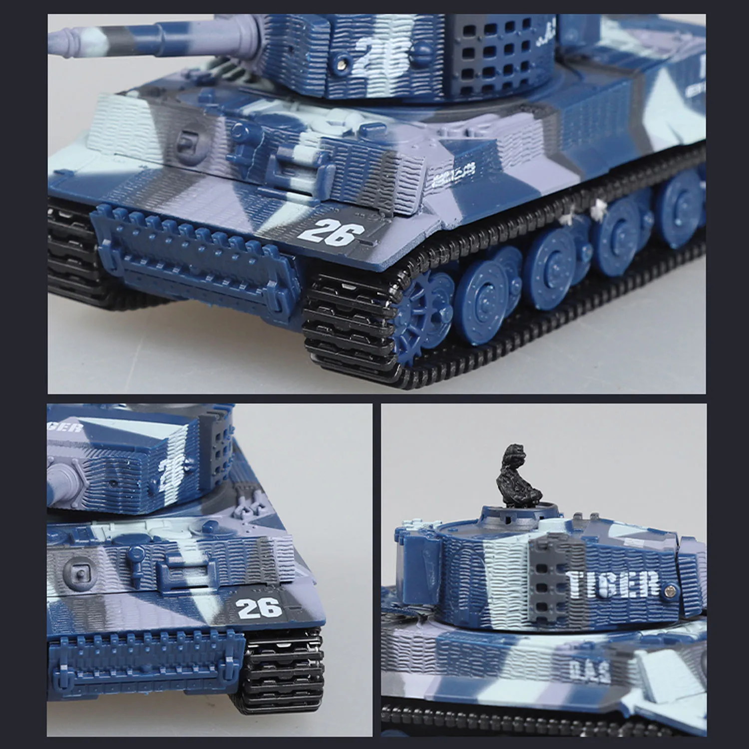 RTR 1/72 RC Танк Немецкий тигр боевой танк башня вращение на 360 ° мини игрушка съемка звук окрашенная и собранная модель