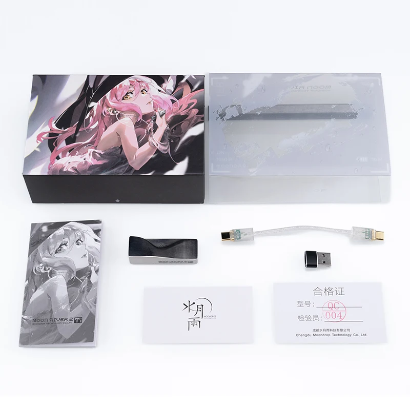 Moondrop เครื่องขยายเสียงหูฟัง Moonriver2 Ti แบบพกพา DAC/แอมป์3.5มม. 4.4แบบปลายเดี่ยว DSD256สมดุล32bit/384kHz moonriver 2