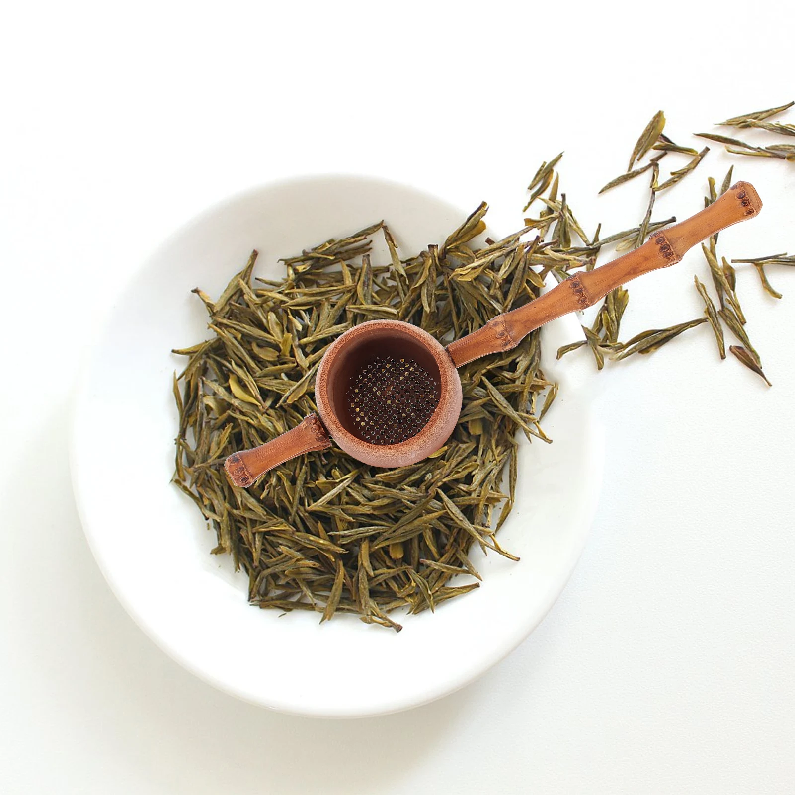 

1 шт., бамбуковое ситечко для заварки чая премиум-класса, фильтр для листьев, устойчивый экологически чистый инструмент, бамбуковое ситечко для чая