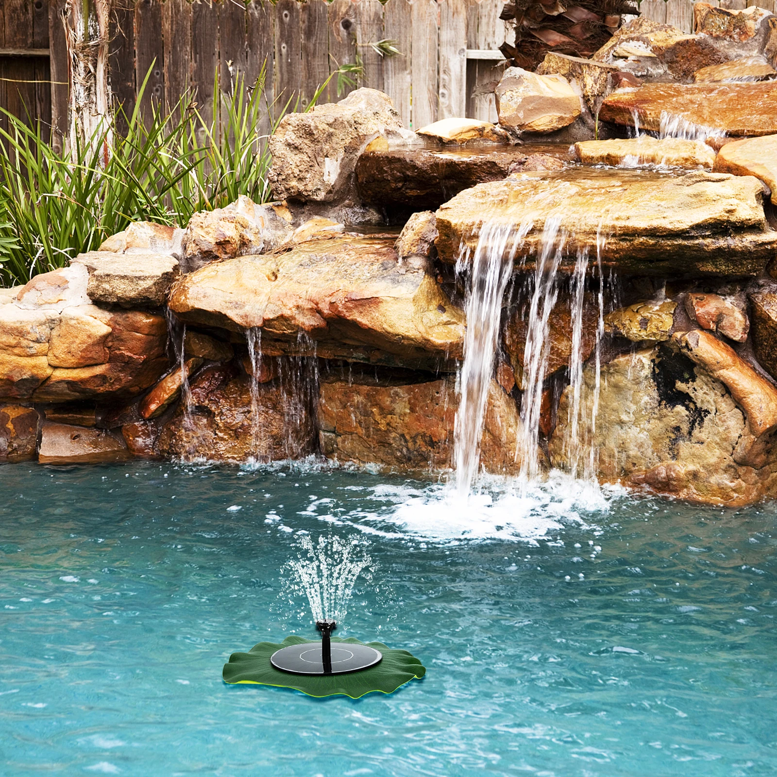 

1 Set Powered Water For Garden Pond Bird Bath Lotus Leaf Solar Fountain Kit, Solar Pump Circulator, No , Outdoor Fountain