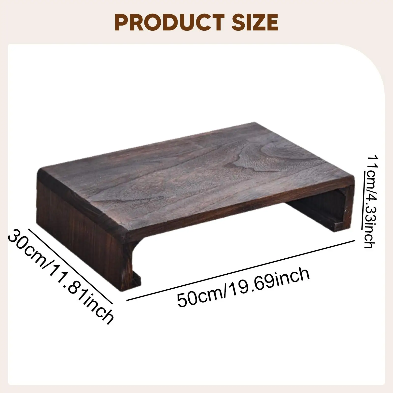 Picture 7: Wooden Low Stool Space Saving Practical Creative Versatile Elegant Foot Rest Step Stool for Household Bedroom Couch Office Desk