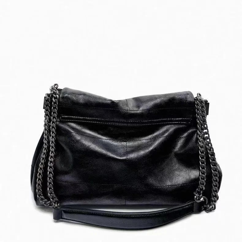 2025 SS Jet Black Tote Bag, Avant-Garde Convertible Shoulder & Crossbody Purse for Women, Trend-Forward Day to Night Carryall