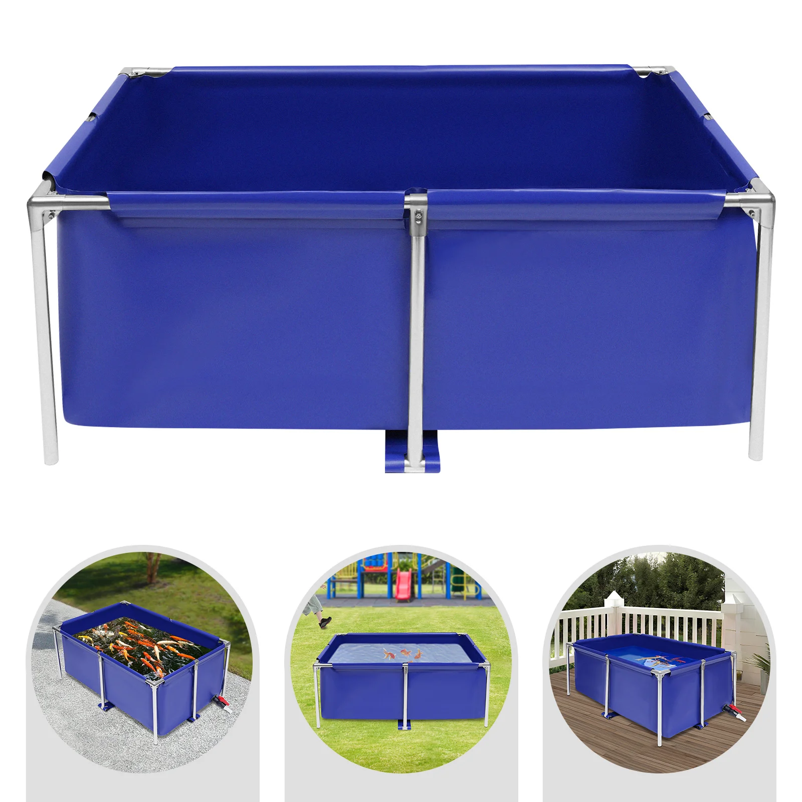 

Aquarium Fish Water Tank Ornamental Swimming Pool Koi Breeding Pond with Thickened Buckles for Fish, Lobster, Leeches, Prawns