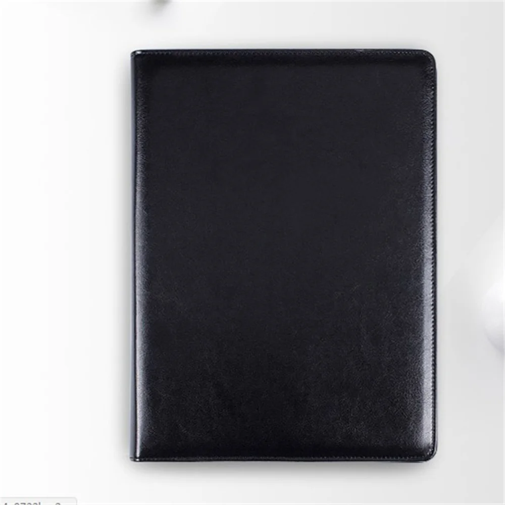 New High Quality Leather  Portfolio A4 Documents Folder Cases Manager Bag Business Floder with 8-Bit Calculator