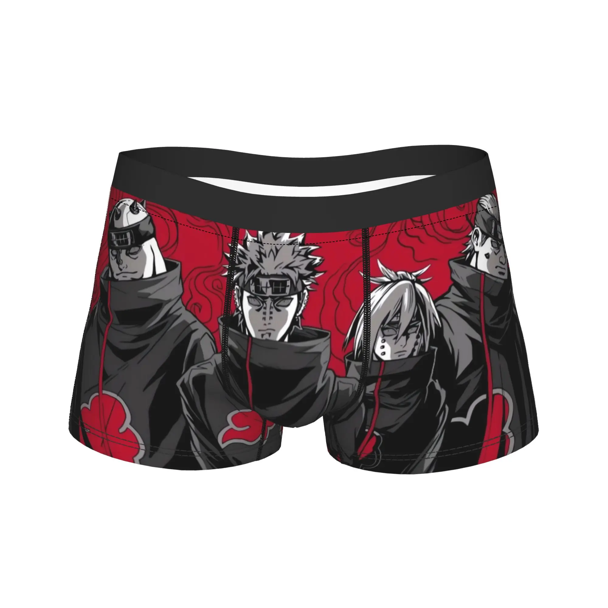 Uzumaki N-Narutoes Cartoon Underwear  Sexy Soft Underpants Printing Shorts Briefs For Males Pouch Plus Size Boxershorts