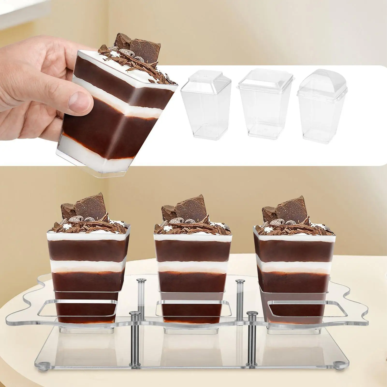Cupcake Display Stand Clear Dessert Serving Trays Cupcake Holder Stand For Table Party Birthday Baby Shower Bedroom Perfumes