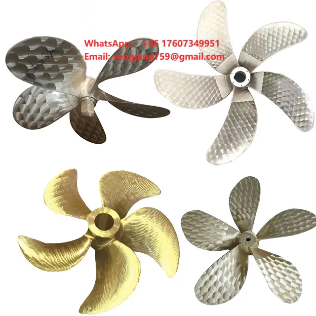 High Efficiency Copper Alloy 28 Inches 5 Blade Racing Boat Submersible Motor Propeller