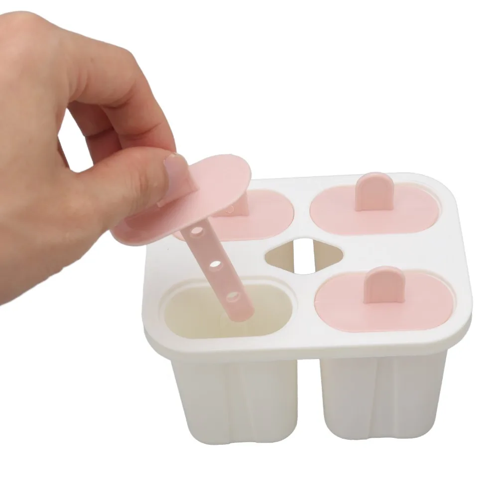 3 piece PP Food Grade Ice Cream Molds 12 Sticks Included Non Stick Surface DIY Pudding Molds Ice Lolly Stick Molds Kitchen