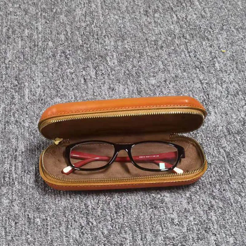 

Reading Glasses Case Zipper Sun Glasses Box Leather Eyewear Accessories Eye Glass Organizer Sunglass Storage Case Glasses Holder