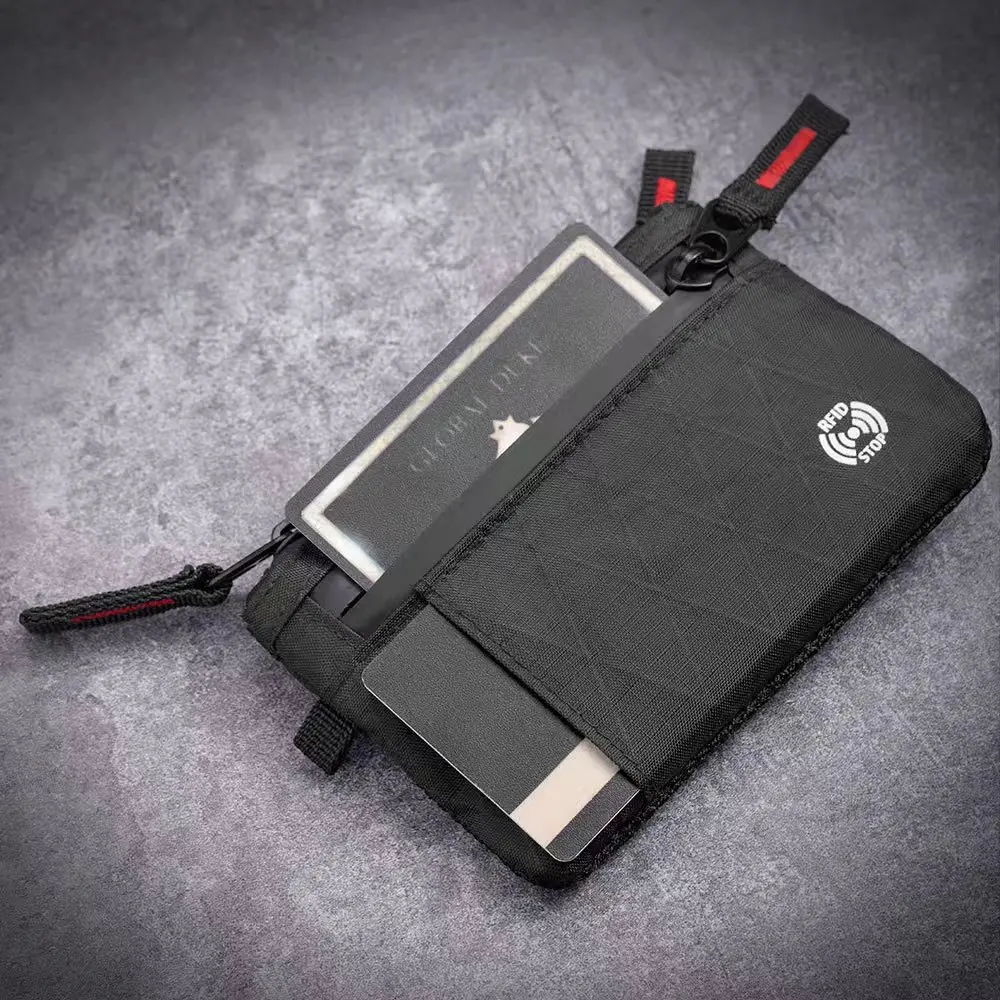 Unisex EDC Geldbörse RFID Diebstahlschutz Ultradünner Reißverschluss-Münzbeutel Mehrfach-Fächer Kreditkartenhalter Tragbar Leichtgewichtig Mini-Portemonnaie – Detail 2