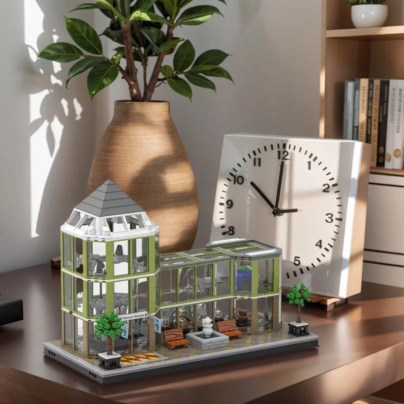 

Dinosaur Museum Building Blocks Set 1496PCS Transparent Museum Model with LED Lights Collectible DIY Toy Holiday Gift for Teens