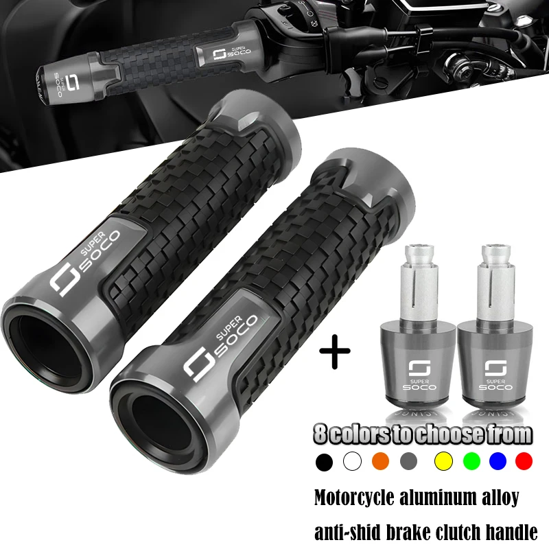 Para SUPER SOCO CPX CUX TC 50/MAX/WANDER TS 2020-2023 modelos 7/8 ''22mm extremos de manija de motocicleta empuñaduras barra mano