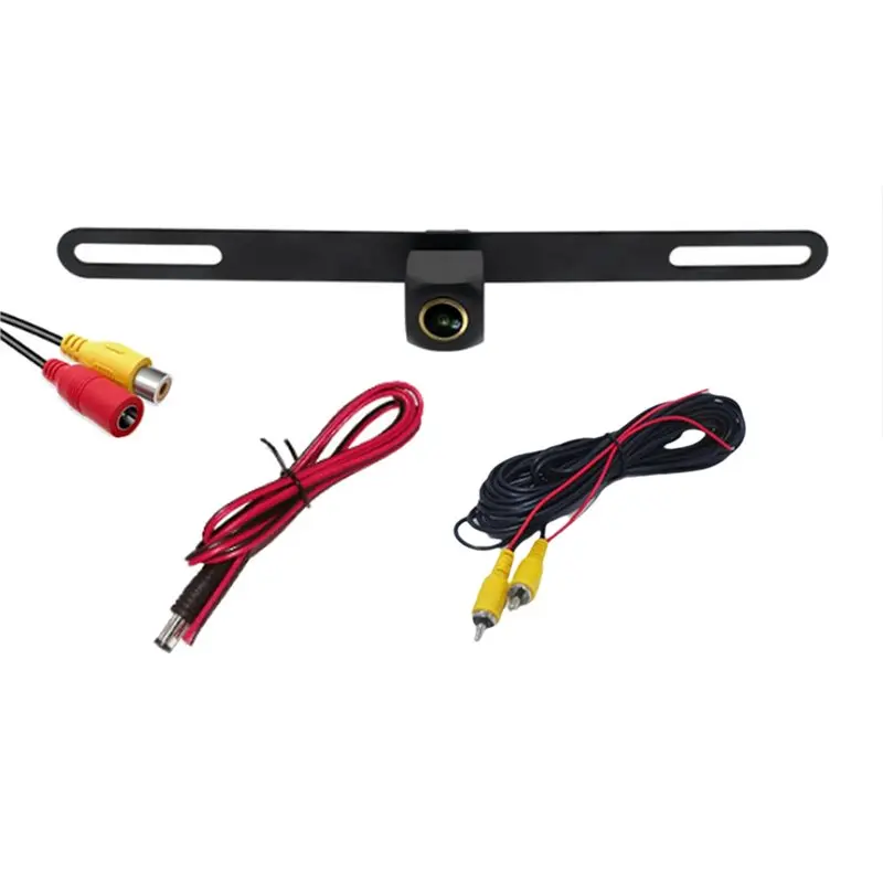 Cámara de Reversa Universal para Automóvil B305 AHD 1080P CCD, Cámara de Visión Trasera para Automóvil con Soporte para Placa de Matrícula