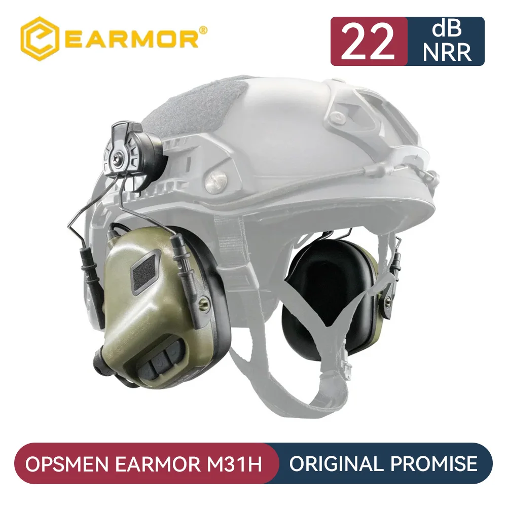 OPSMEN EARMOR M31H MOD4 cuffie per casco tattico/paraorecchie per casco militare/protezione acustica elettronica/riduzione del rumore di caccia