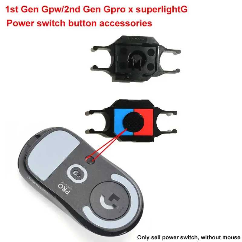 

Compatible wireless mouse 1st generation Gpw/2nd generation G Pro x superlight G power switch button repair replacement parts