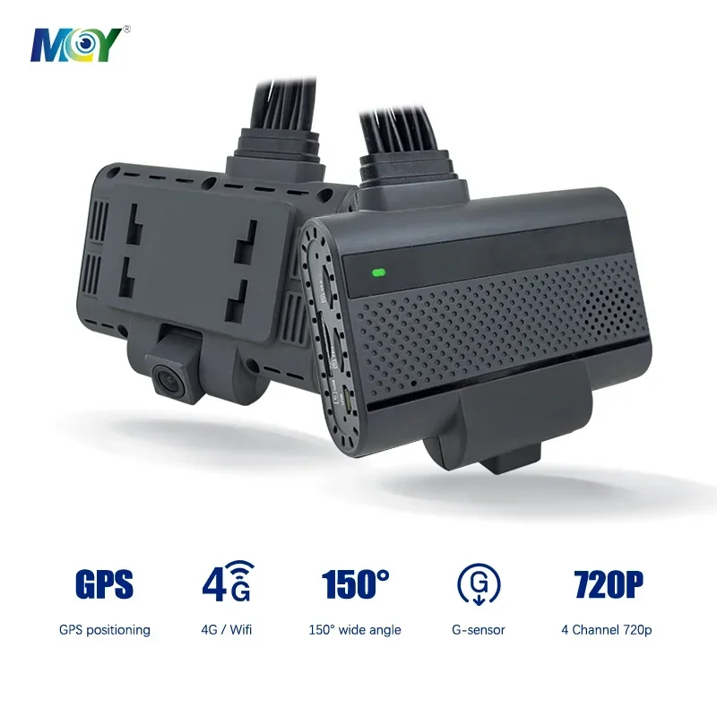1080P Car DVR 4 Lens 4G  GPS ADAS DMS  Logger Night Vision 4ch Car Dash Camera Driving Video Recorder HD Cameras AI Dashcam