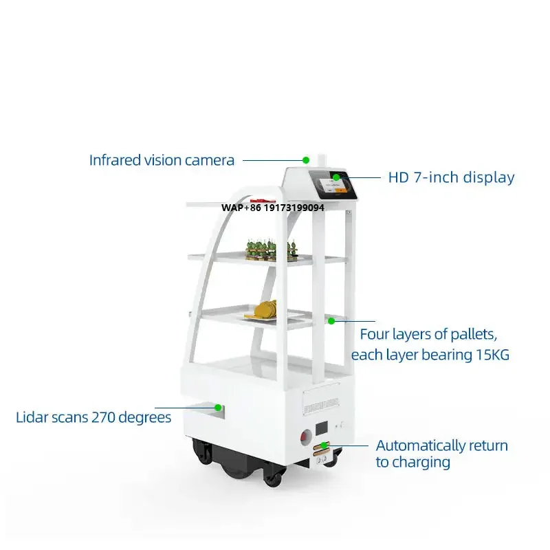 Longermay Fast Coffee Delivery Robot Smart Robotic Service Waiter Food Delivery Cars Robots From Original Manufacture Company