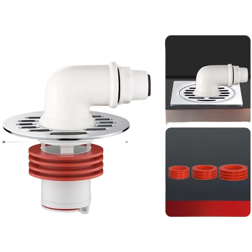 ABS Magnetic Drain Pipe Connector For Robot Vacuum Water Drainage Anti Smell Odor-Isolating Kitchen Bathroom Toilet Sewer