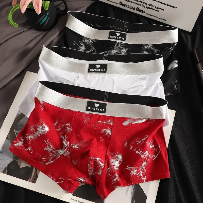 

Men Printed Cotton Underwear Soft Boxer Shorts Comfortable Breathable Men's Boxer Shorts Mid Waist Sexy Man Panties 2026 New