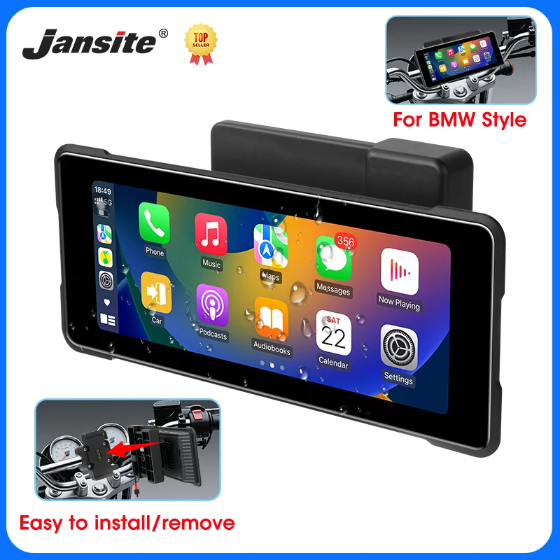 

Универсальный мотоцикл Carplay GPS-навигация для BMW Стиль с оригинальным кронштейном Беспроводной Carplay Android Auto Dual Bluetooth