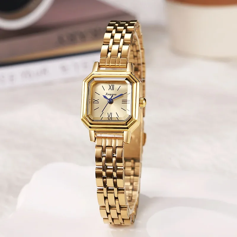 Jam Tangan Kuarsa Wanita Dial Kecil Modis Jam Tangan Tali Baja Tahan Karat Wanita Jam Pelajar Hadiah Relojes Para Mujer Dropshipping