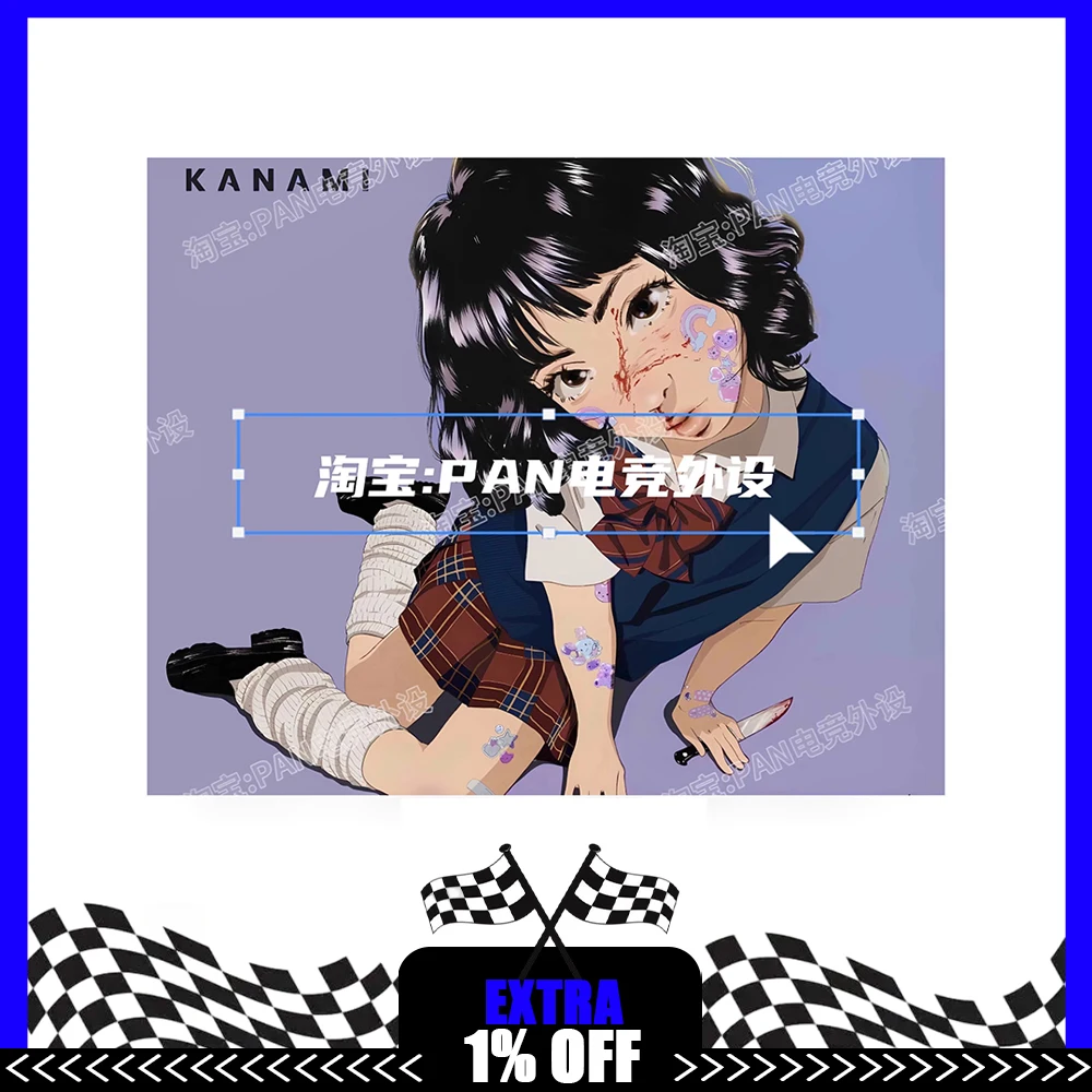 PAN Esports Glass Mousepad Smooth and Speed Mouse Pad FPS Duplicate Kanami nana and naifu For TTK APEX CSGO PC Accessories Gifts